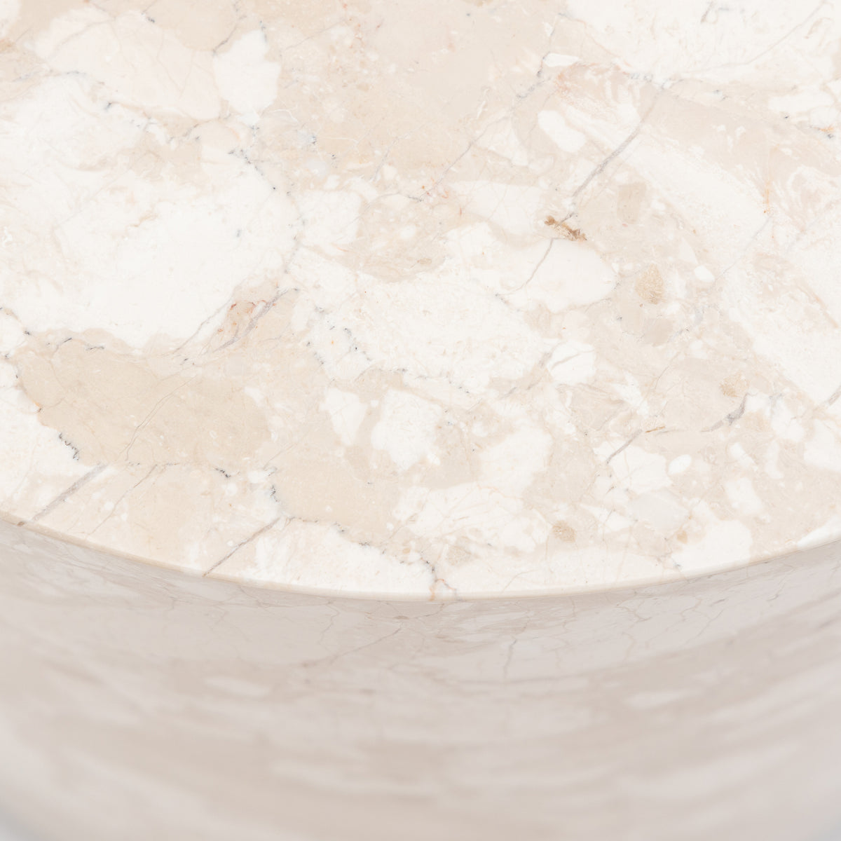 Nuba Cylinder Side Table - Kunis Breccia Marble