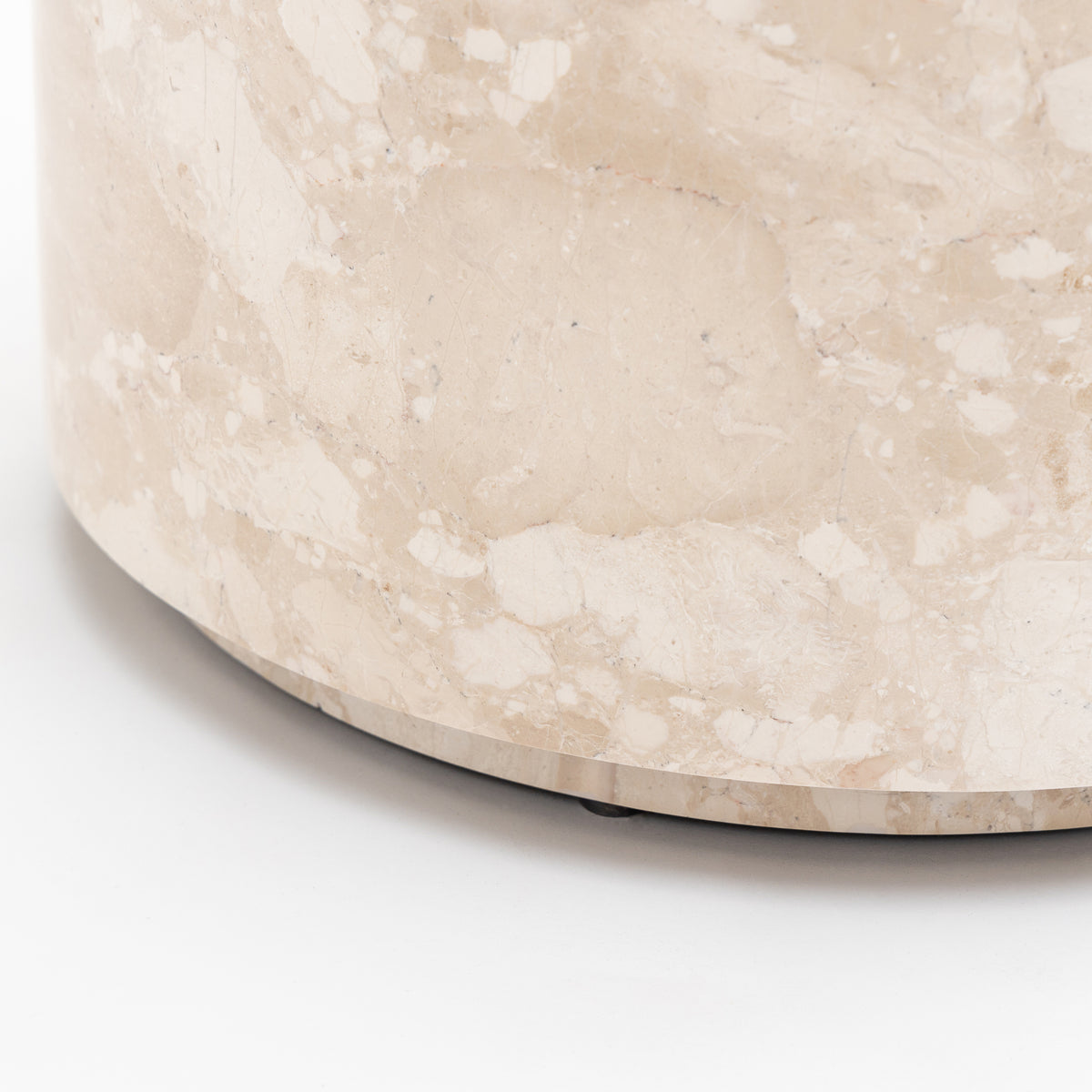 Nuba Cylinder Side Table - Kunis Breccia Marble