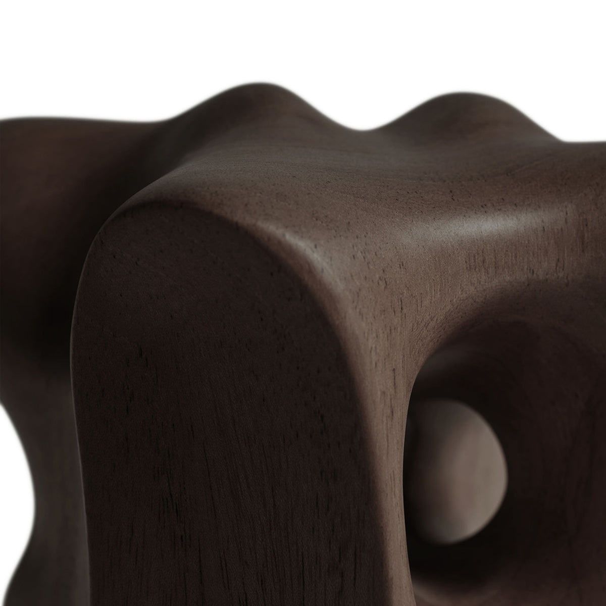 Organic Sculpture - Varnished Mahogany - Dark Brown