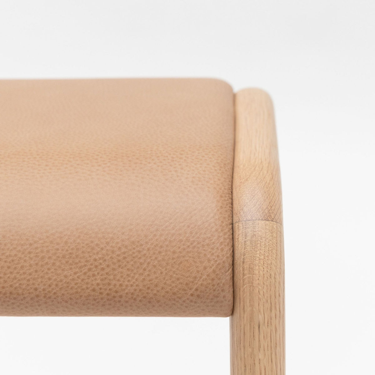 Aha Counter Stool - Blonde Oak & Canyon Leather - Bar & Counter Stools Natadora Loom Collection Dubai