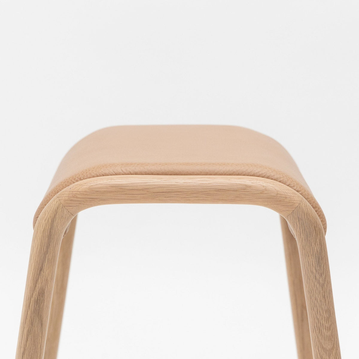 Aha Counter Stool - Blonde Oak & Canyon Leather - Bar & Counter Stools Natadora Loom Collection Dubai