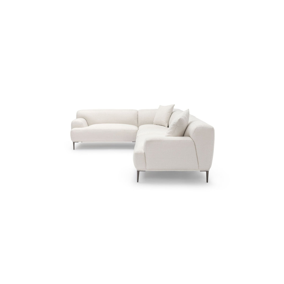 Amelia Closed Corner Sofa - Canvas White - Sectional Sofas Loom Collection Loom Collection Dubai