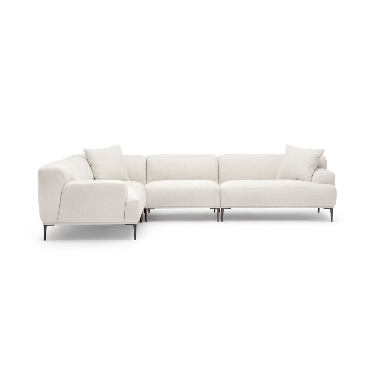 Amelia Closed Corner Sofa - Canvas White - Sectional Sofas Loom Collection Loom Collection Dubai