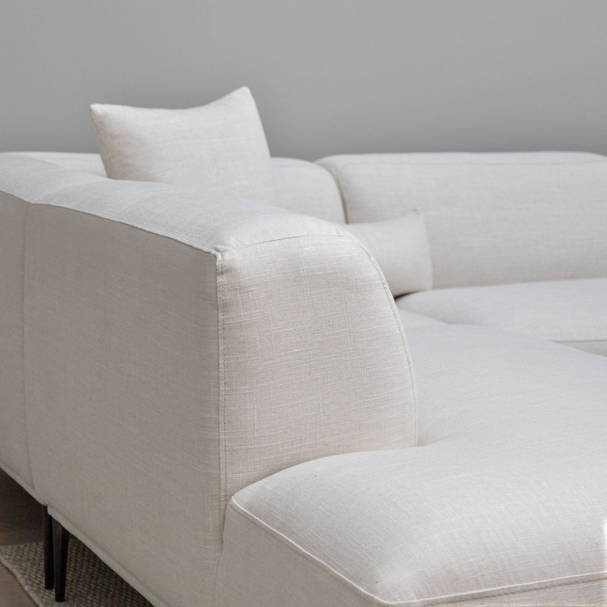 Amelia Corner Sofa - Canvas White - Sectional Sofas Loom Collection Loom Collection Dubai