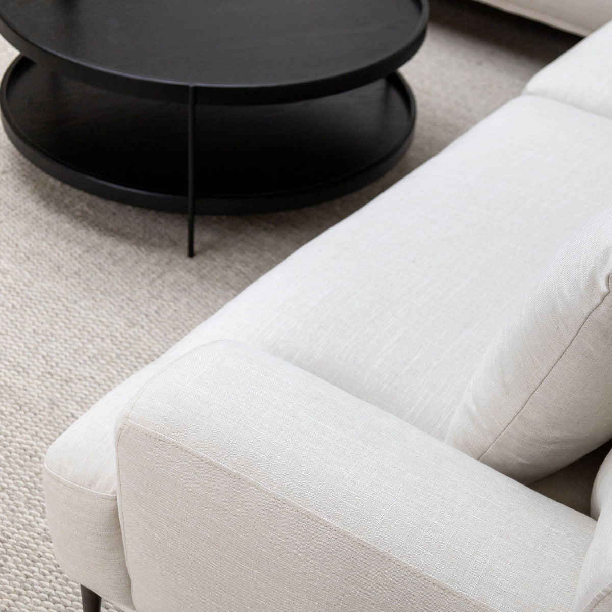 Amelia Corner Sofa - Canvas White - Sectional Sofas Loom Collection Loom Collection Dubai