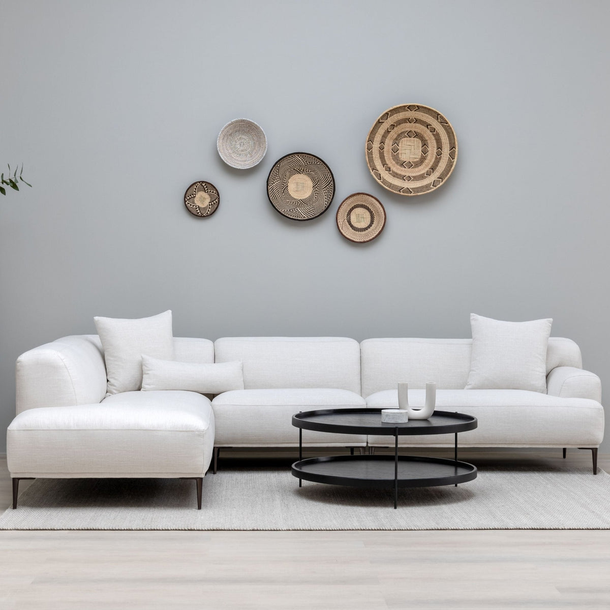 Amelia Corner Sofa - Canvas White - Sectional Sofas Loom Collection Loom Collection Dubai