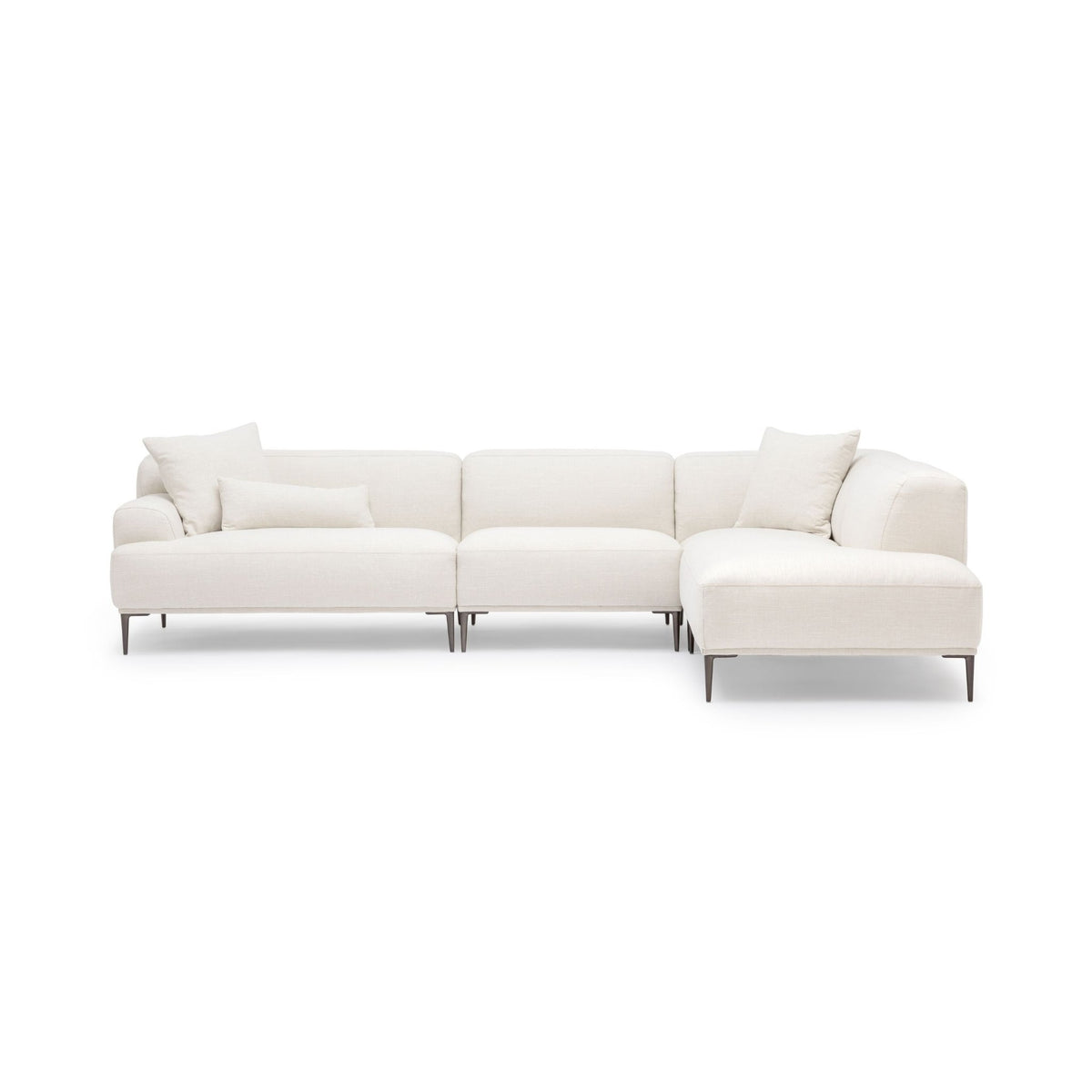 Amelia Corner Sofa - Canvas White - Sectional Sofas Loom Collection Loom Collection Dubai