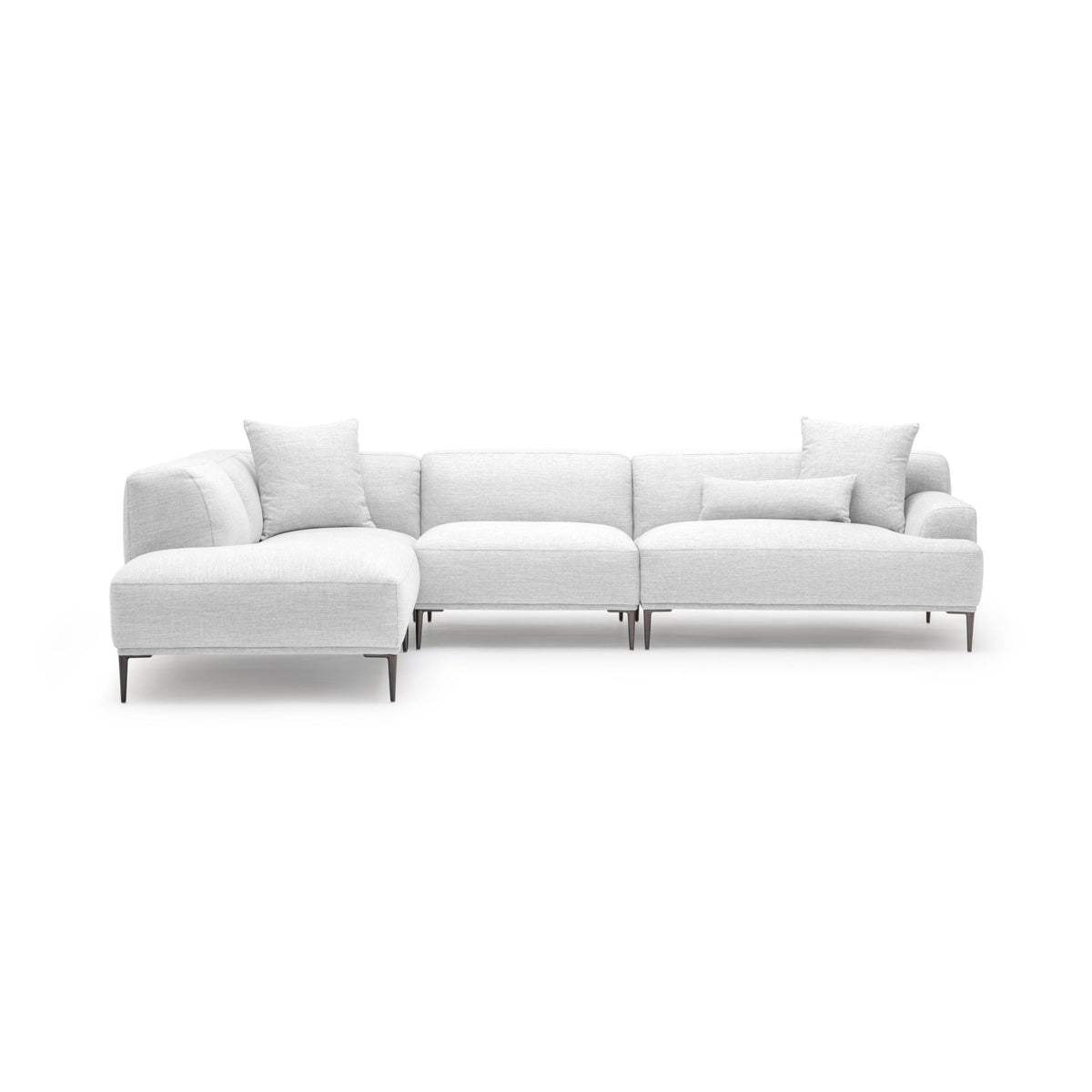 Amelia Corner Sofa - Silver - Sectional Sofas Loom Collection Loom Collection Dubai