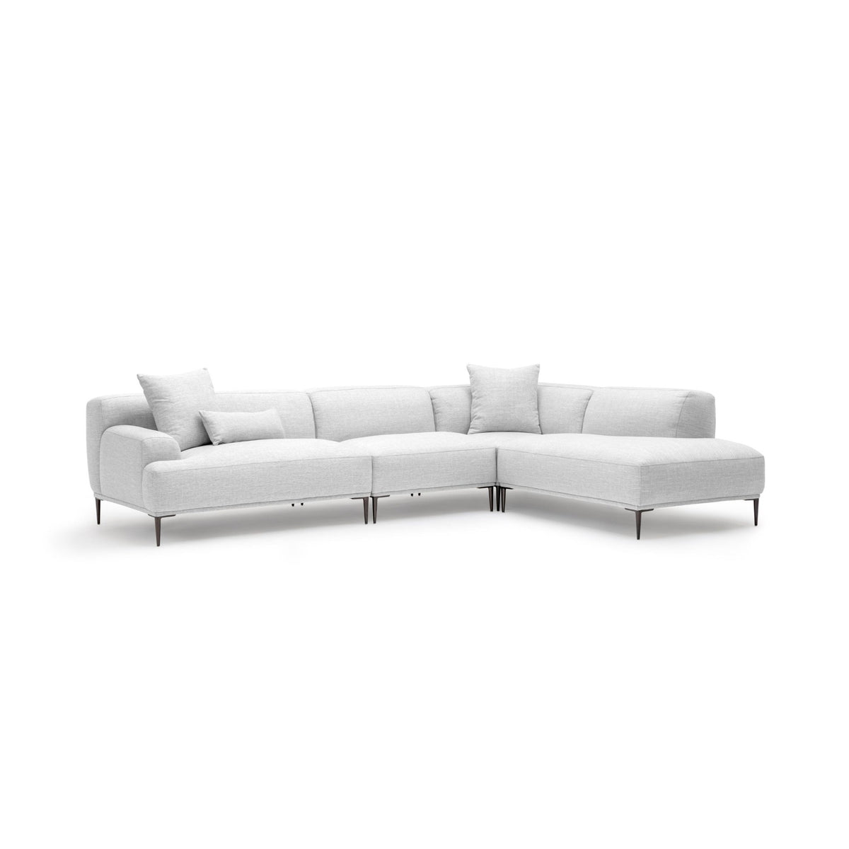 Amelia Corner Sofa - Silver - Sectional Sofas Loom Collection Loom Collection Dubai