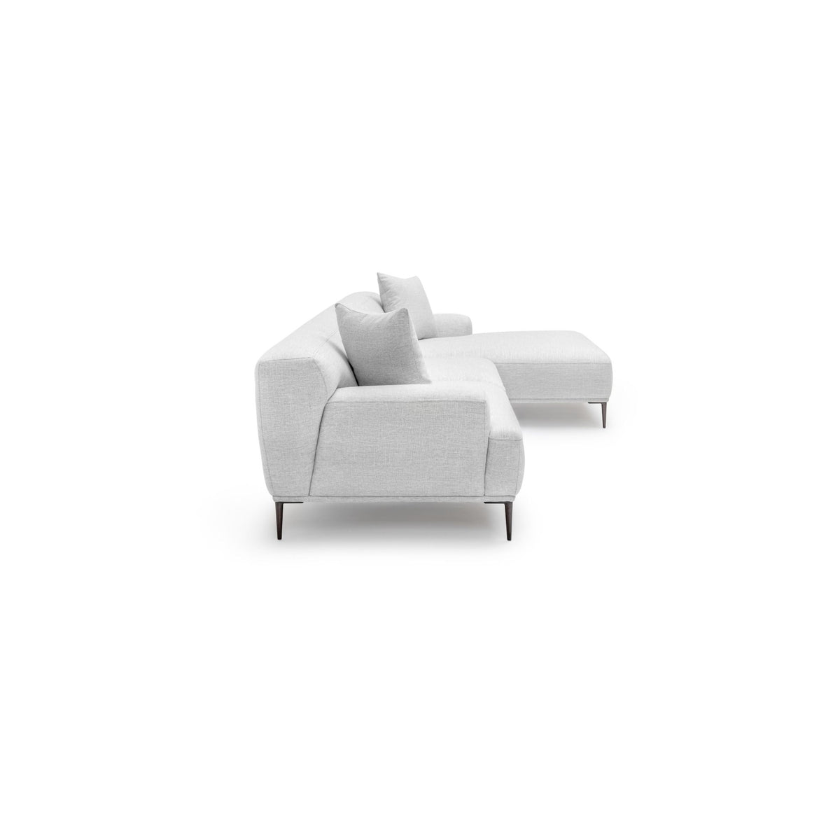 Amelia Extra Large L - Shaped Sofa - Silver - Sectional Sofas Loom Collection Loom Collection Dubai