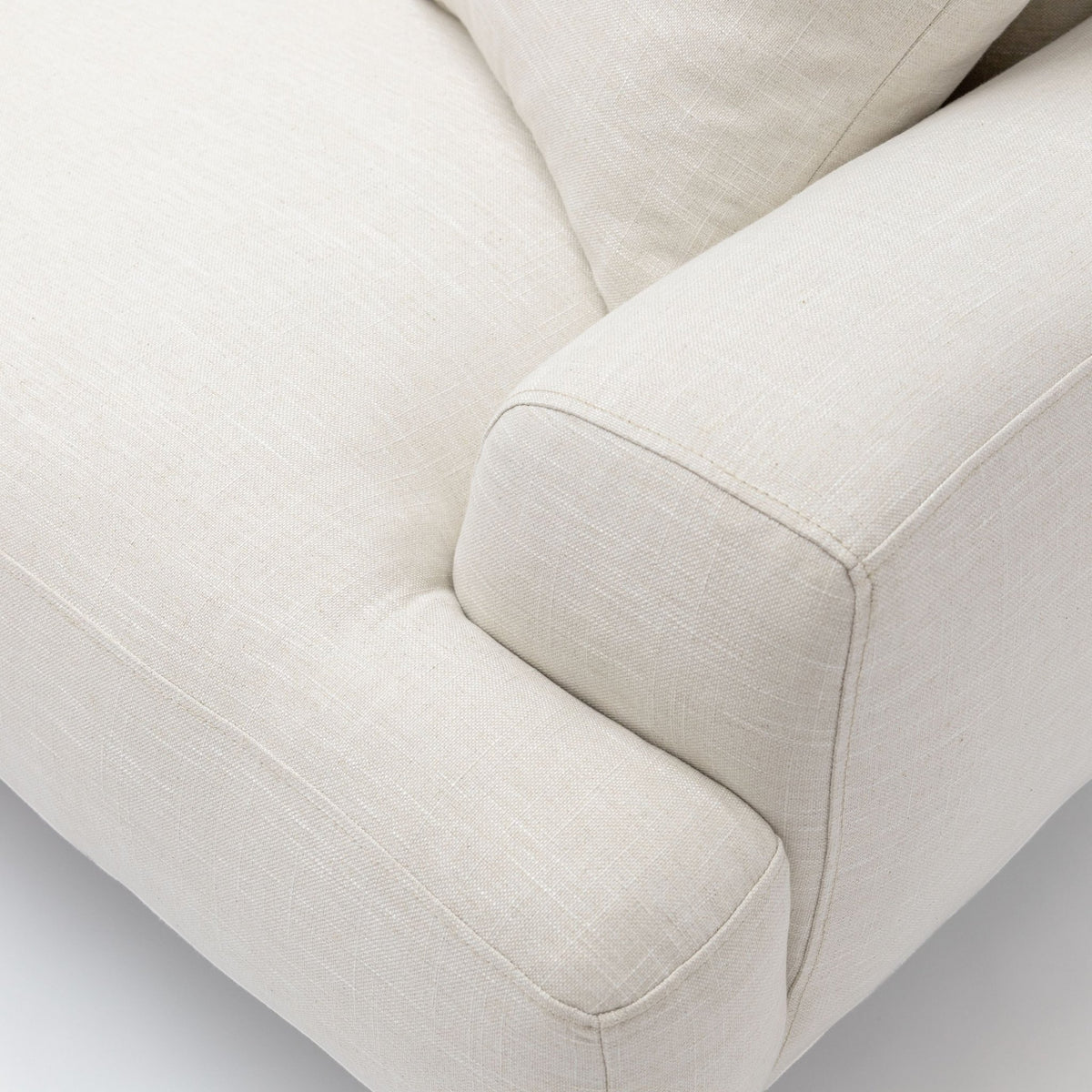 Amelia L - Shaped Sofa - Canvas White - Sectional Sofas Loom Collection Loom Collection Dubai