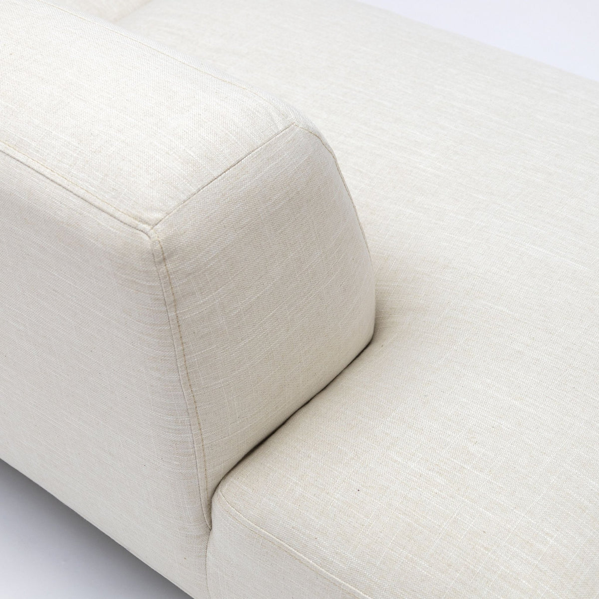 Amelia L - Shaped Sofa - Canvas White - Sectional Sofas Loom Collection Loom Collection Dubai