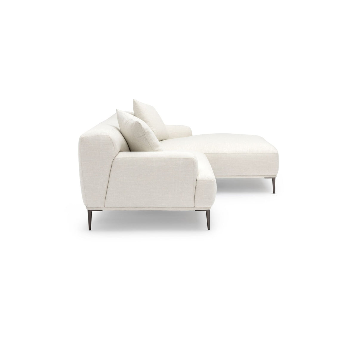 Amelia L - Shaped Sofa - Canvas White - Sectional Sofas Loom Collection Loom Collection Dubai