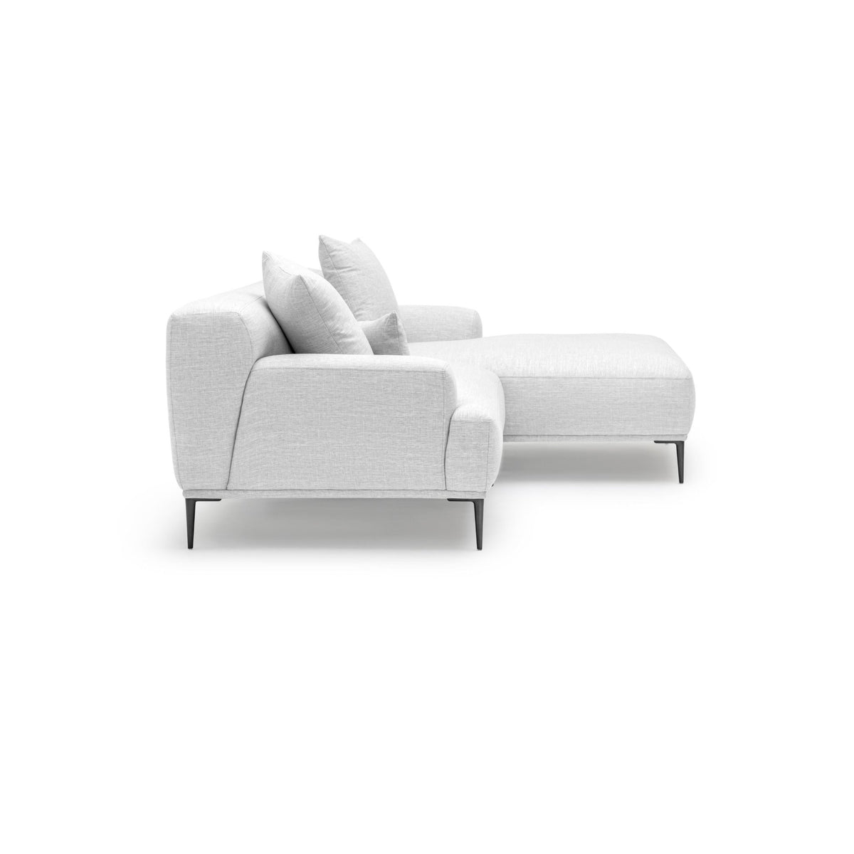 Amelia L - Shaped Sofa - Silver - Sectional Sofas Loom Collection Loom Collection Dubai
