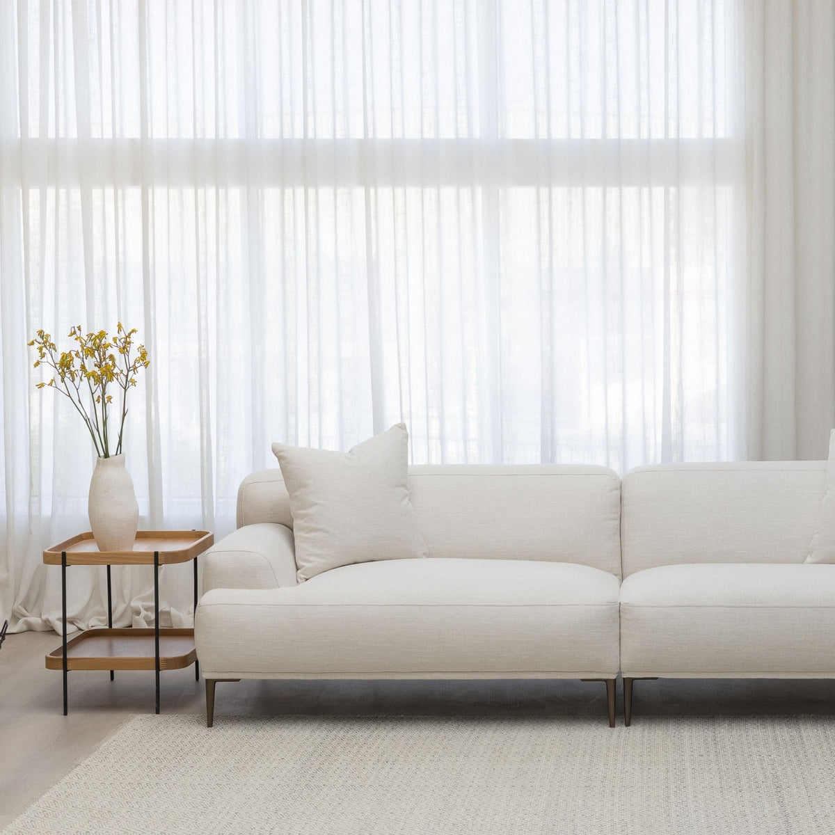 Amelia Sofa - Canvas White - Sectional Sofas Loom Collection Loom Collection Dubai