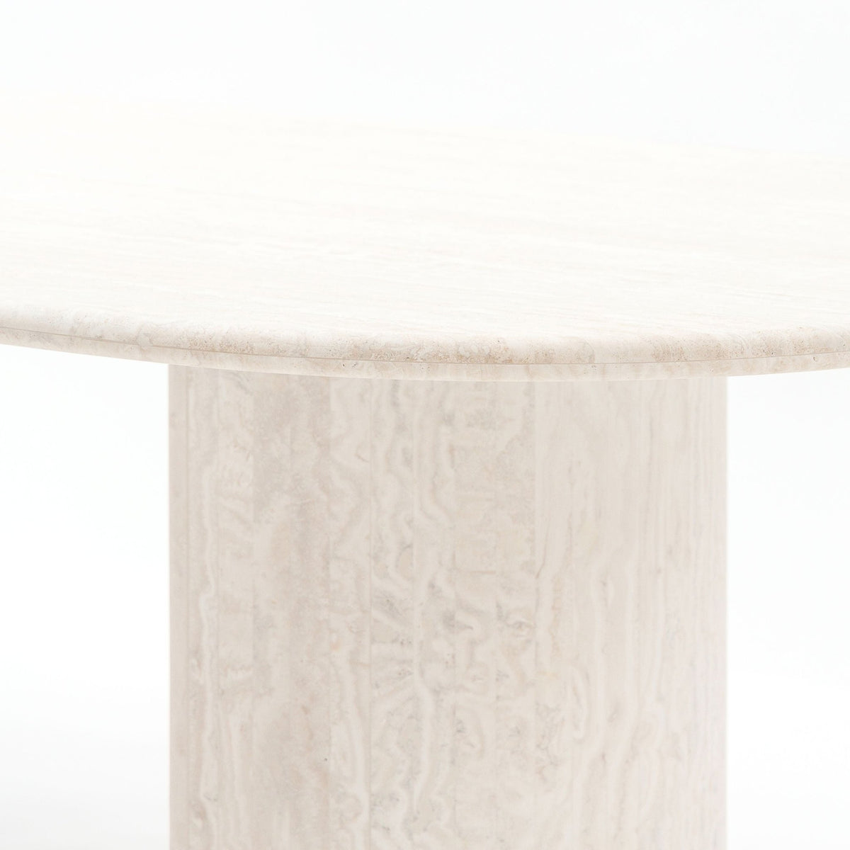 Amiri Dining Table - Travertine - Oval Dining Tables Loom Collection Loom Collection Dubai