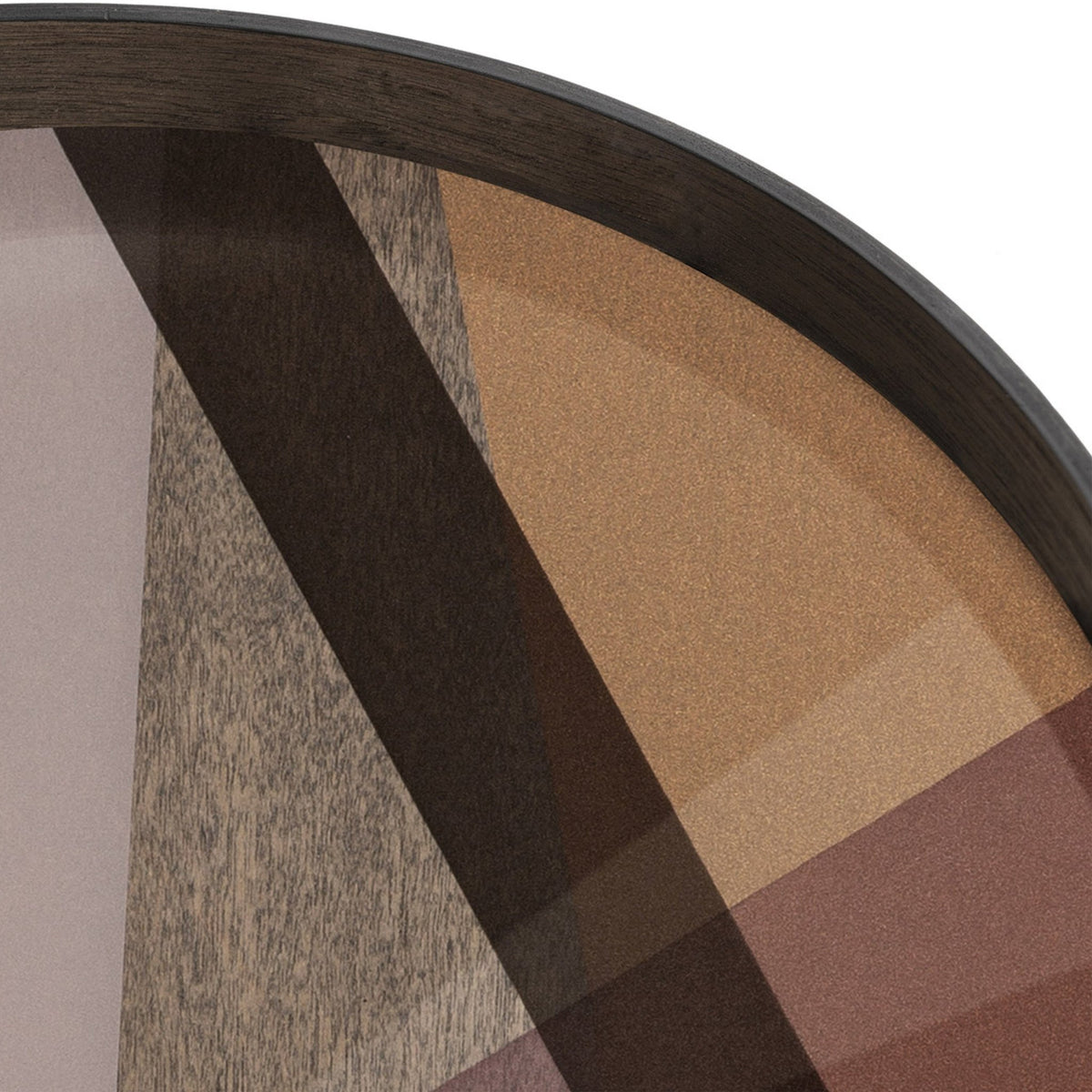 Angle Round Glass Tray - Pinot