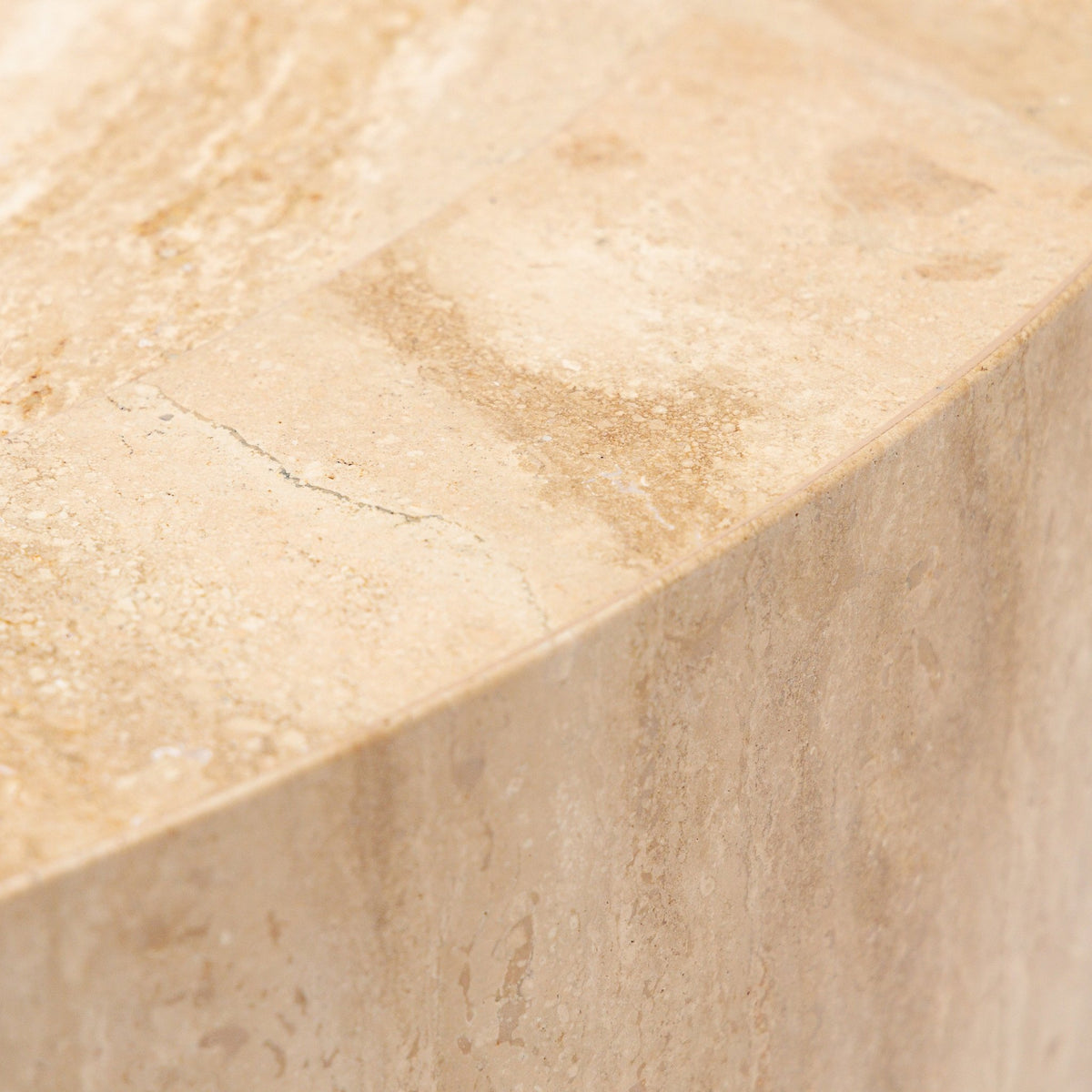 Arno Round Coffee Table - Travertine - Coffee Tables Loom Collection Loom Collection Dubai