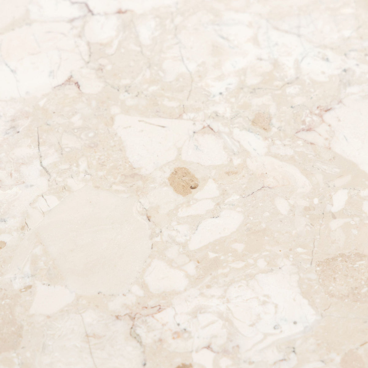 Arno Round Side Table - Kunis Breccia Marble - Side Tables Loom Collection Loom Collection Dubai