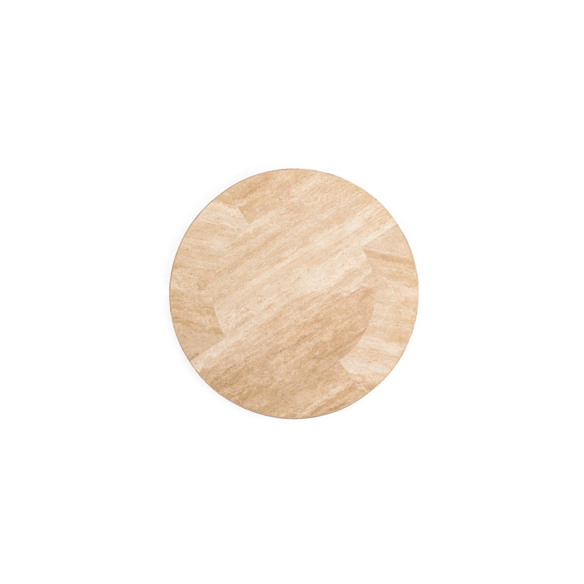 Arno Round Side Table - Travertine - Side Tables Loom Collection Loom Collection Dubai