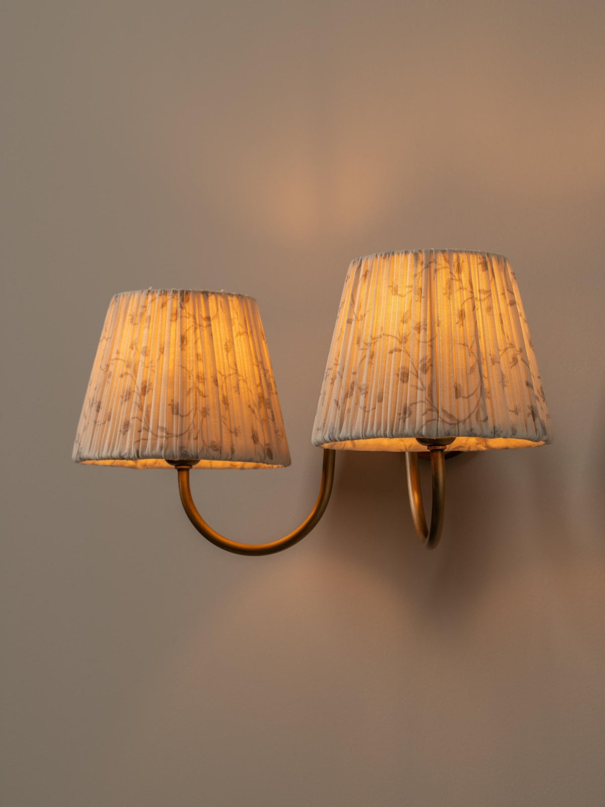 Ashbury Double Aged Brass Wall Light - Lights&Lamps Loom Collection Dubai