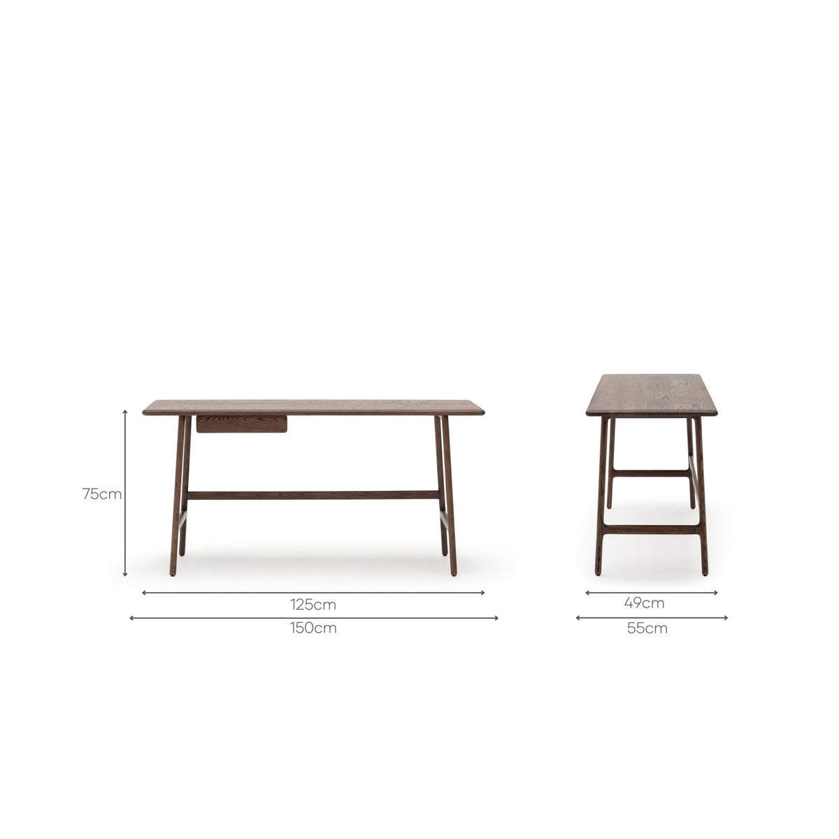Author Desk - Espresso Oak - Desks Tolv Loom Collection Dubai
