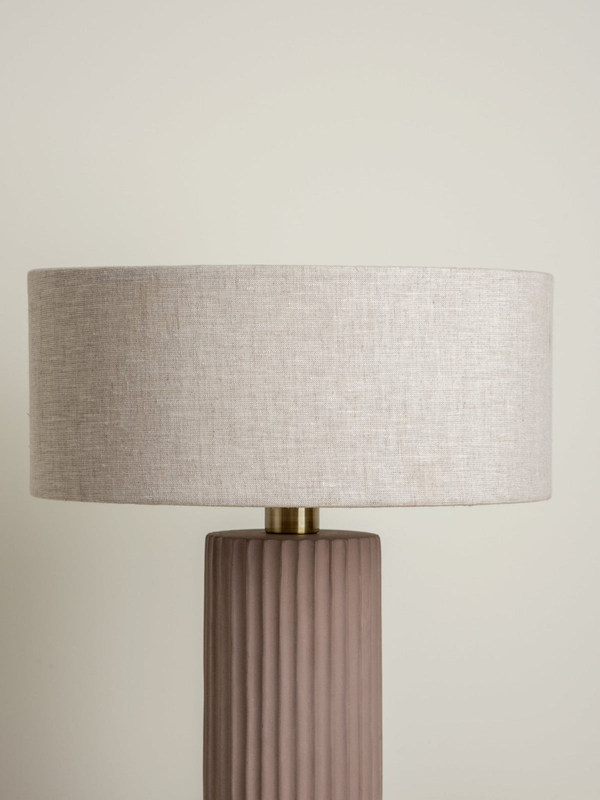 AVERO - MEDIUM TAUPE RIBBED CONCRETE TABLE LAMP - THE LOOM COLLECTION