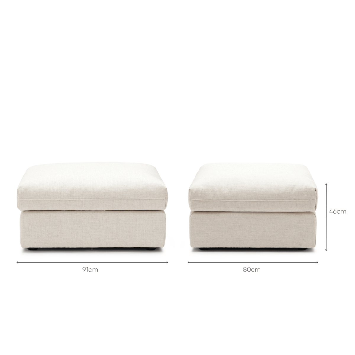 Avery Ottoman - Sand - Ottomans Loom Collection Loom Collection Dubai
