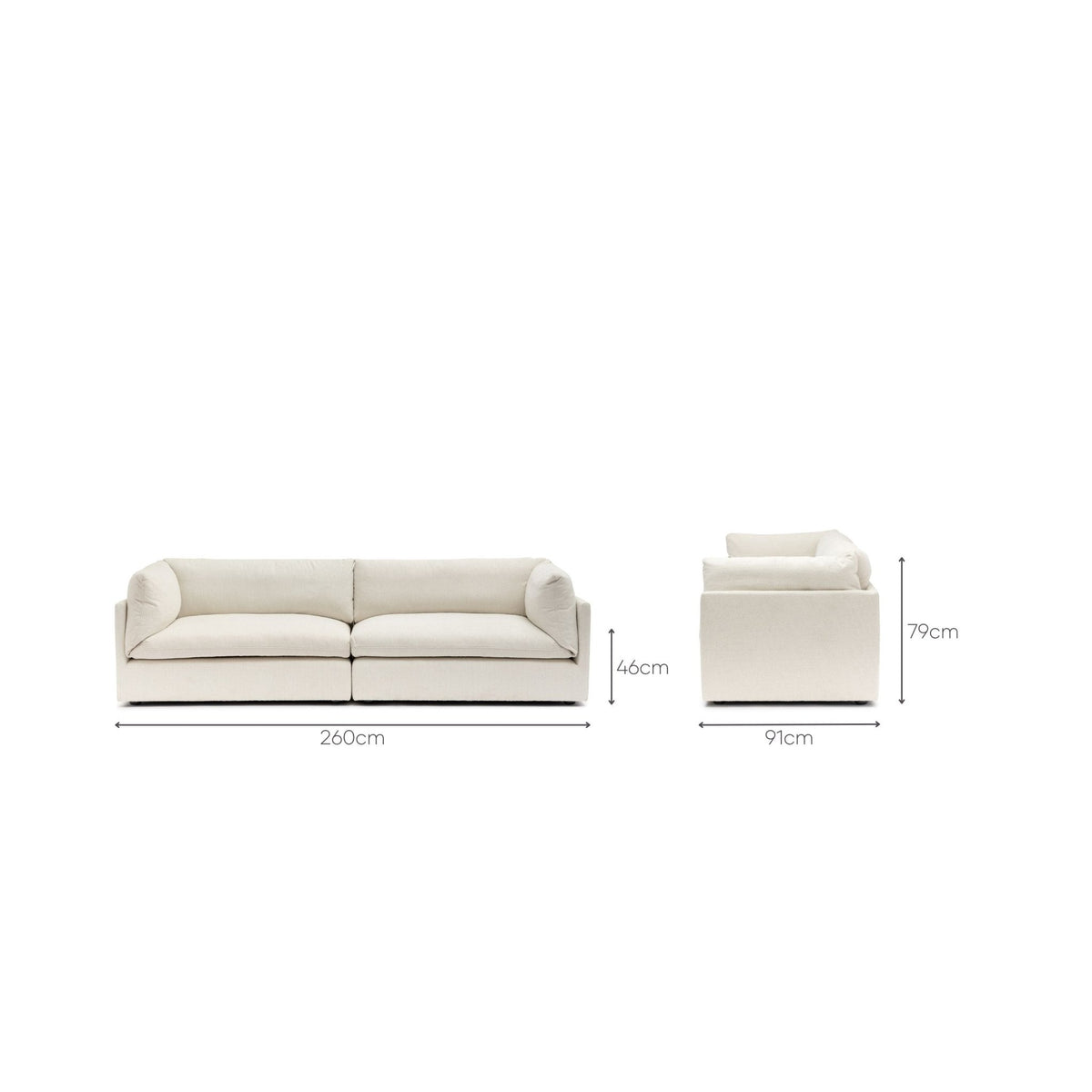 Avery Sofa - Sand - Sofas Loom Collection Loom Collection Dubai