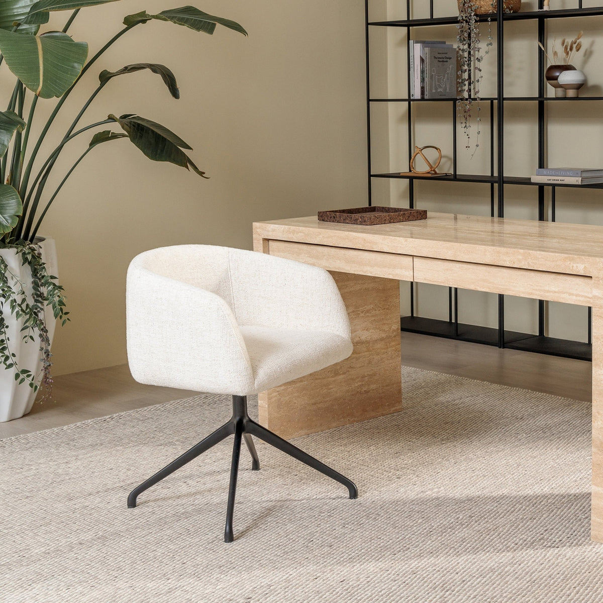 Axel Swivel Chair - Oat