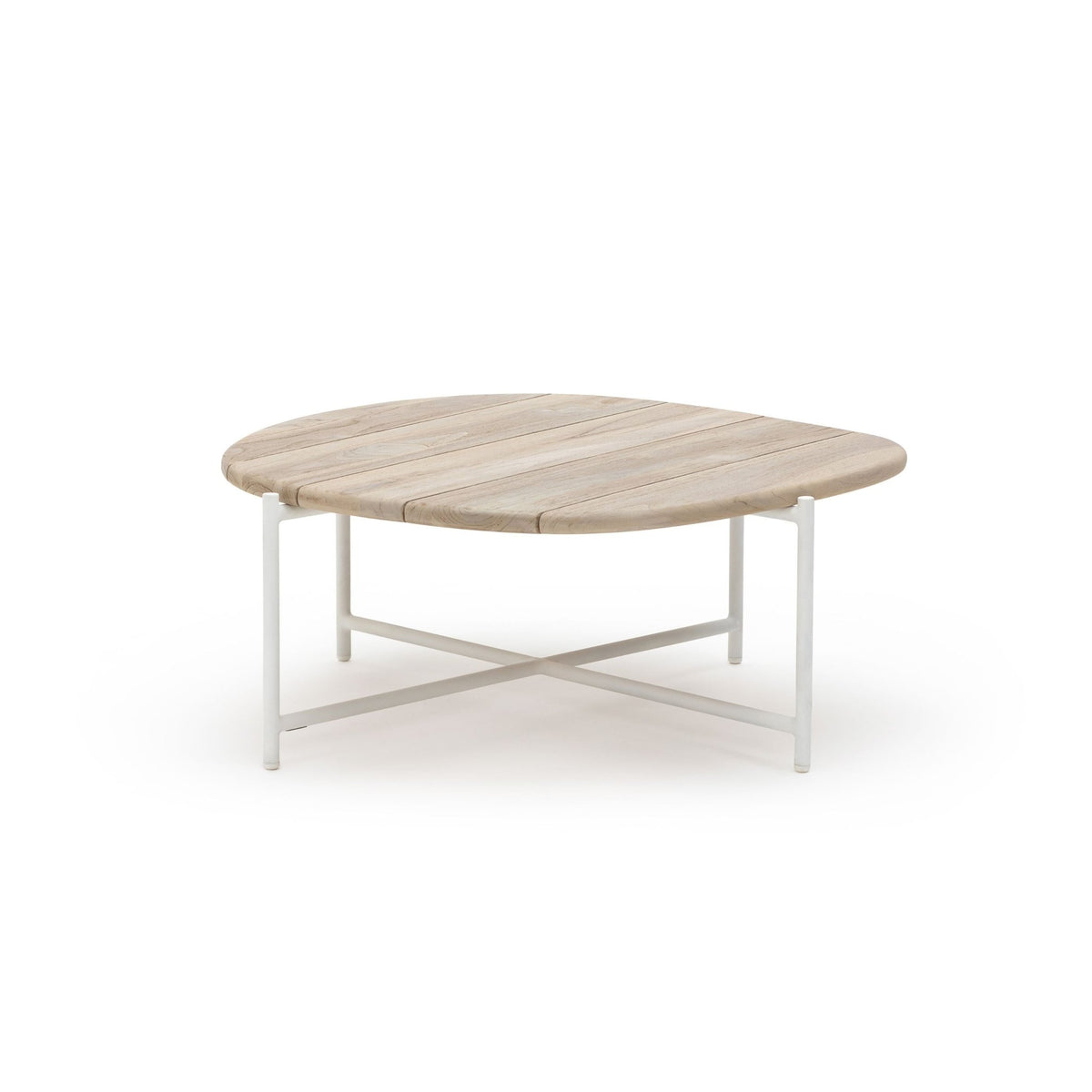 Azure - Coffee Table - Stonewhite & Teak - Coffee Tables Loom Collection Loom Collection Dubai