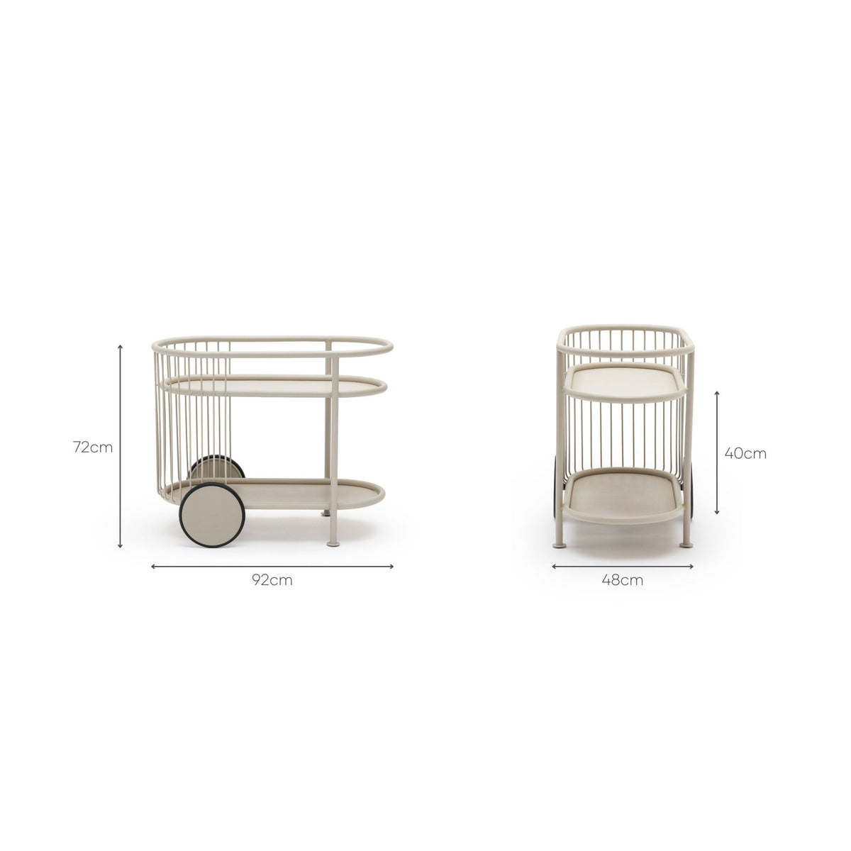 Bailey Outdoor Bar Cart - Dining Tables Loom Collection Loom Collection Dubai