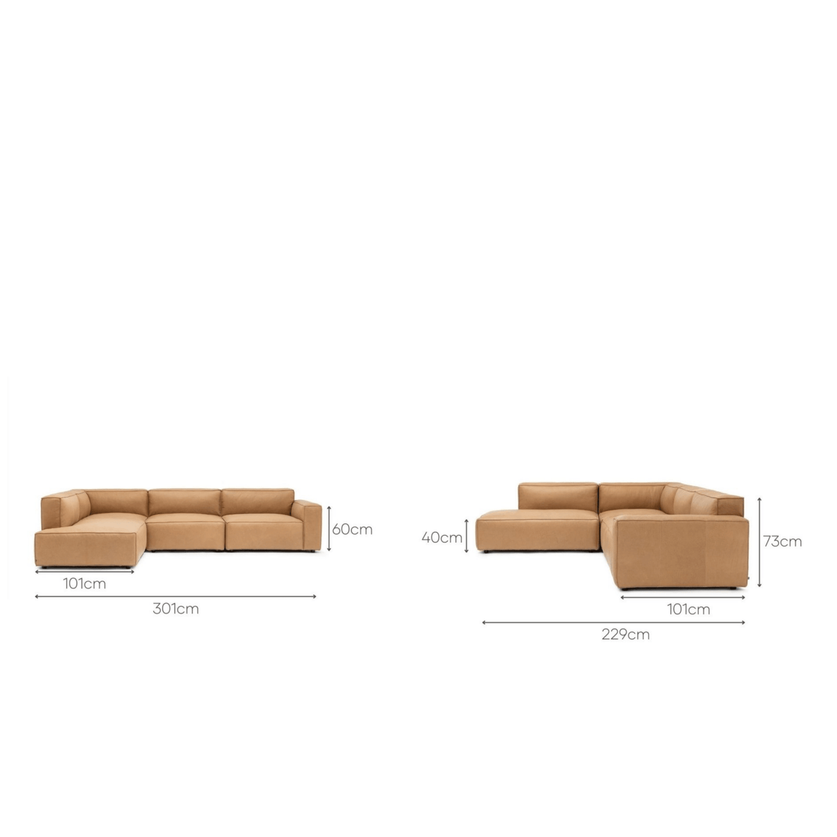 Baker Corner Sofa Set - Pecan - Sectional Sofas Tolv Loom Collection Dubai