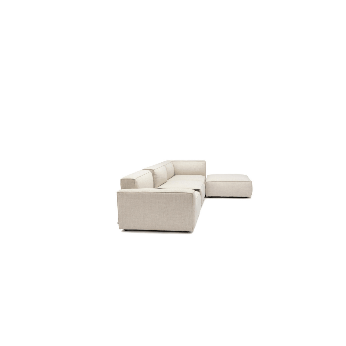Baker Corner Sofa With Ottoman & Storage - Oatmeal - Sectional Sofas Tolv Loom Collection Dubai
