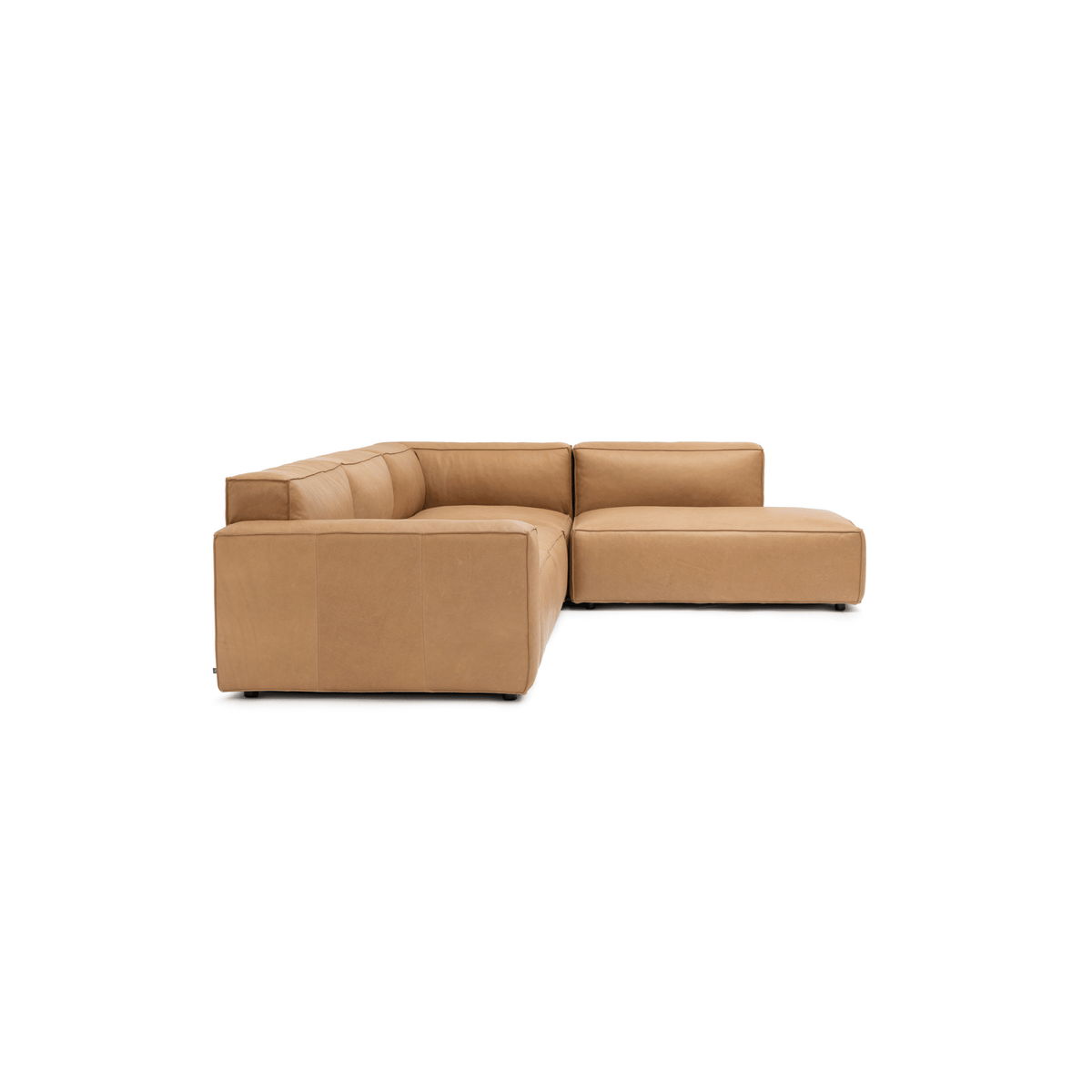 Baker Corner Sofa With Storage - Pecan Leather - Sectional Sofas Tolv Loom Collection Dubai