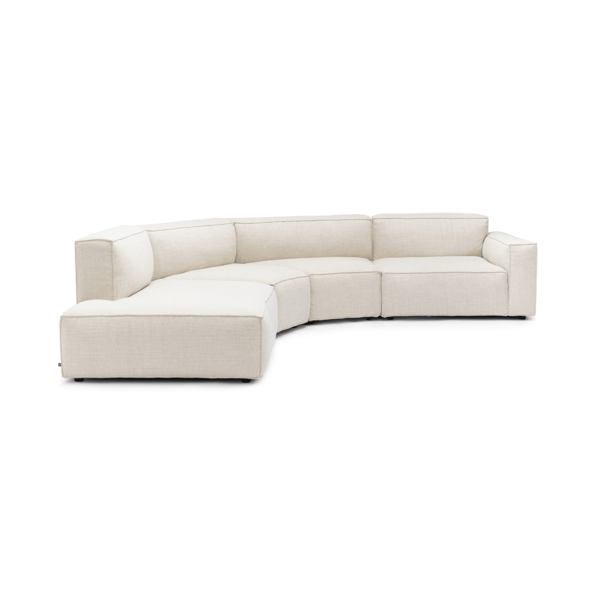 Baker Curved Large Open Sofa - Oatmeal - Curved Sofas Tolv Loom Collection Dubai