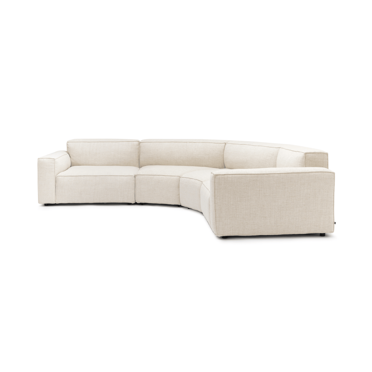 Baker Curved Large Sofa - Oatmeal - Curved Sofas Tolv Loom Collection Dubai