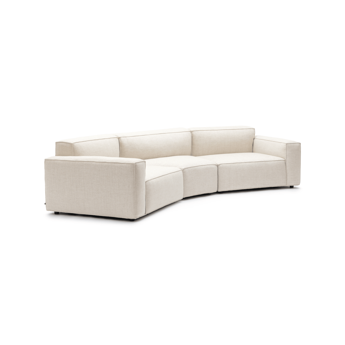 Baker Curved Sofa - Oatmeal - Curved Sofas Tolv Loom Collection Dubai