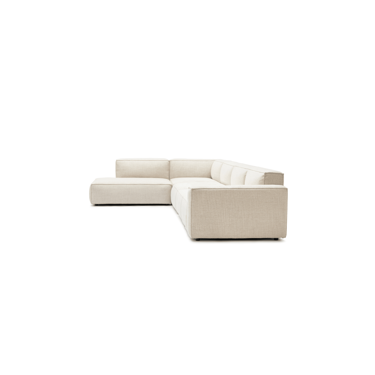 Baker Large Corner Left Sofa Set - Oatmeal - Modular Sofas Tolv Loom Collection Dubai