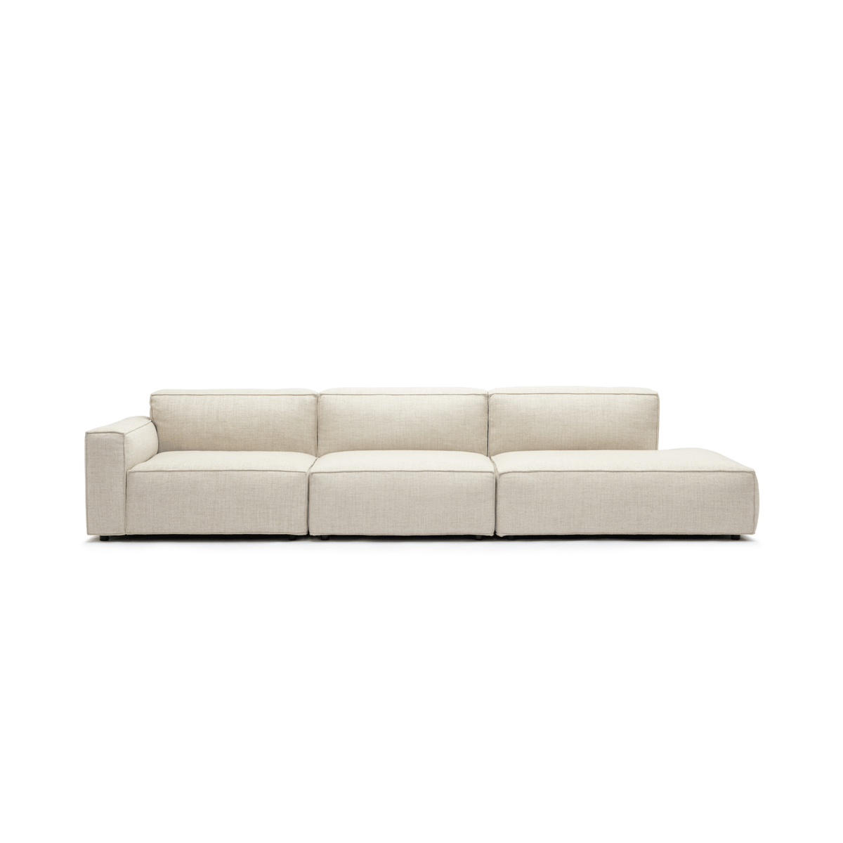 Baker Large Open End Sofa - Oatmeal - Modular Sofas Tolv Loom Collection Dubai
