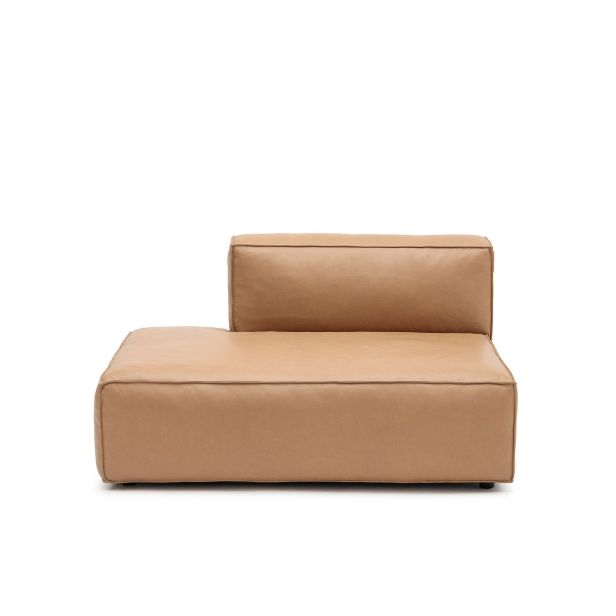 Baker Left Open End - Pecan Leather - Modular Sofas Tolv Loom Collection Dubai