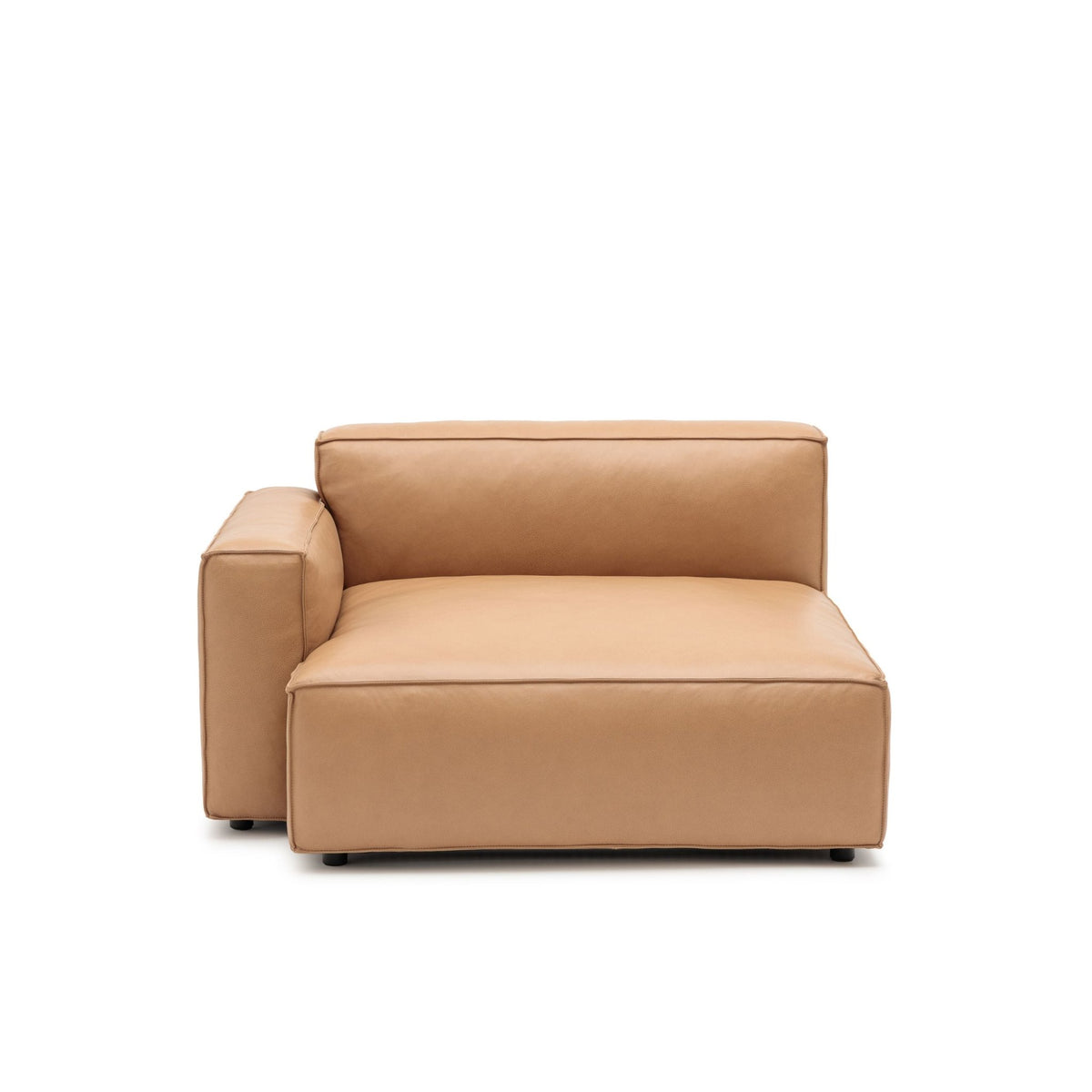 Baker Mega Left Arm - Pecan Leather - Modular Sofas Tolv Loom Collection Dubai