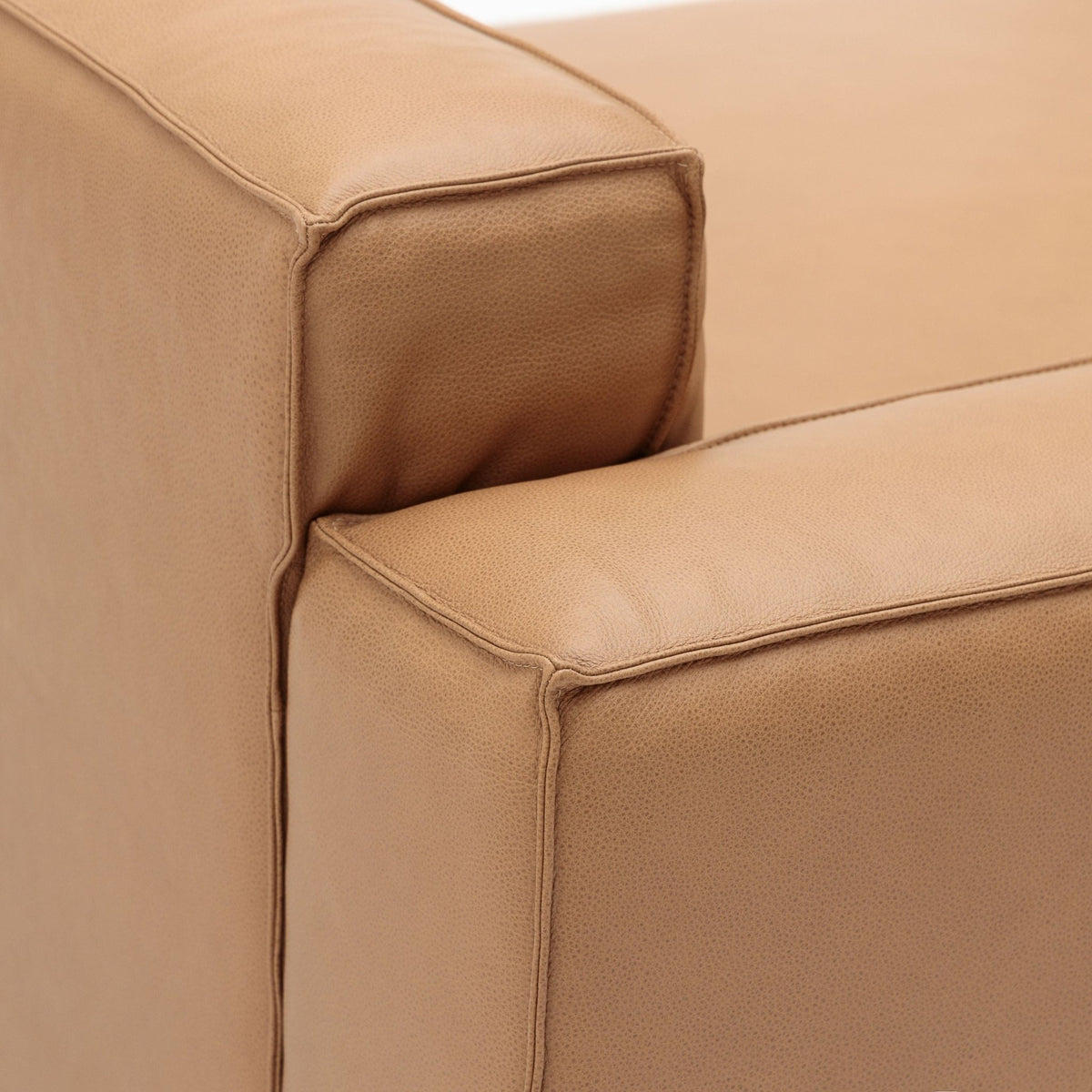 Baker Mega Left Arm - Pecan Leather - Modular Sofas Tolv Loom Collection Dubai