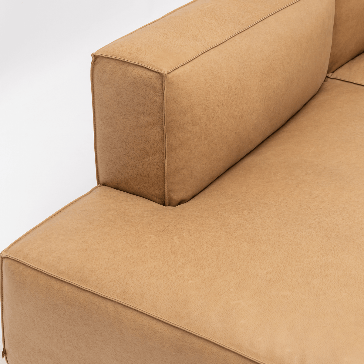 Baker Mega Lounge Sofa Set- Pecan Leather - Sectional Sofas Tolv Loom Collection Dubai