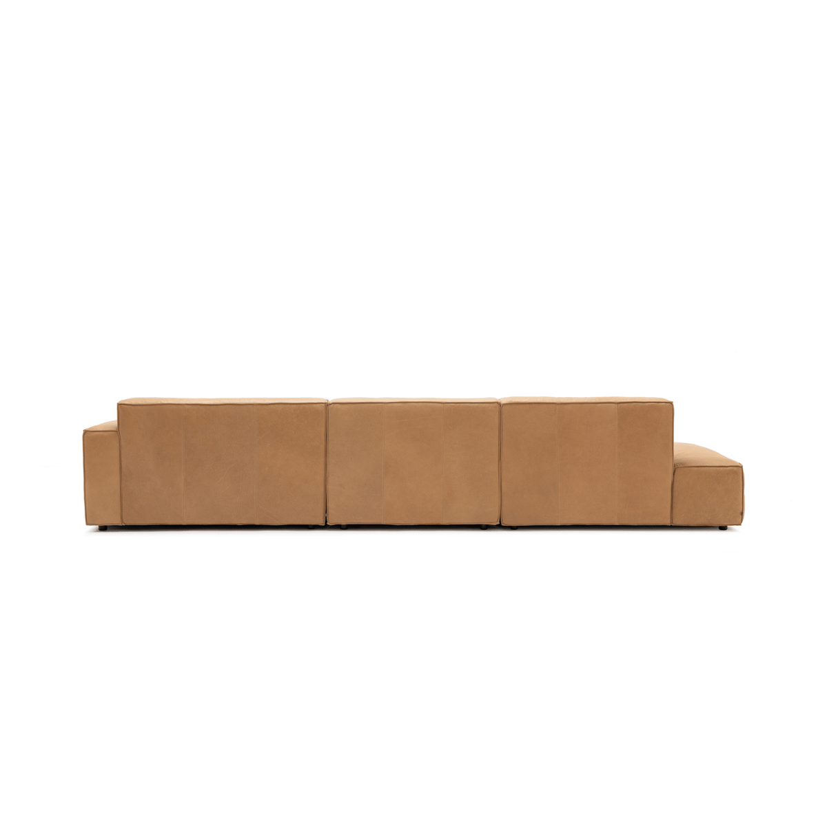 Baker Mega Lounge Sofa Set- Pecan Leather - Sectional Sofas Tolv Loom Collection Dubai