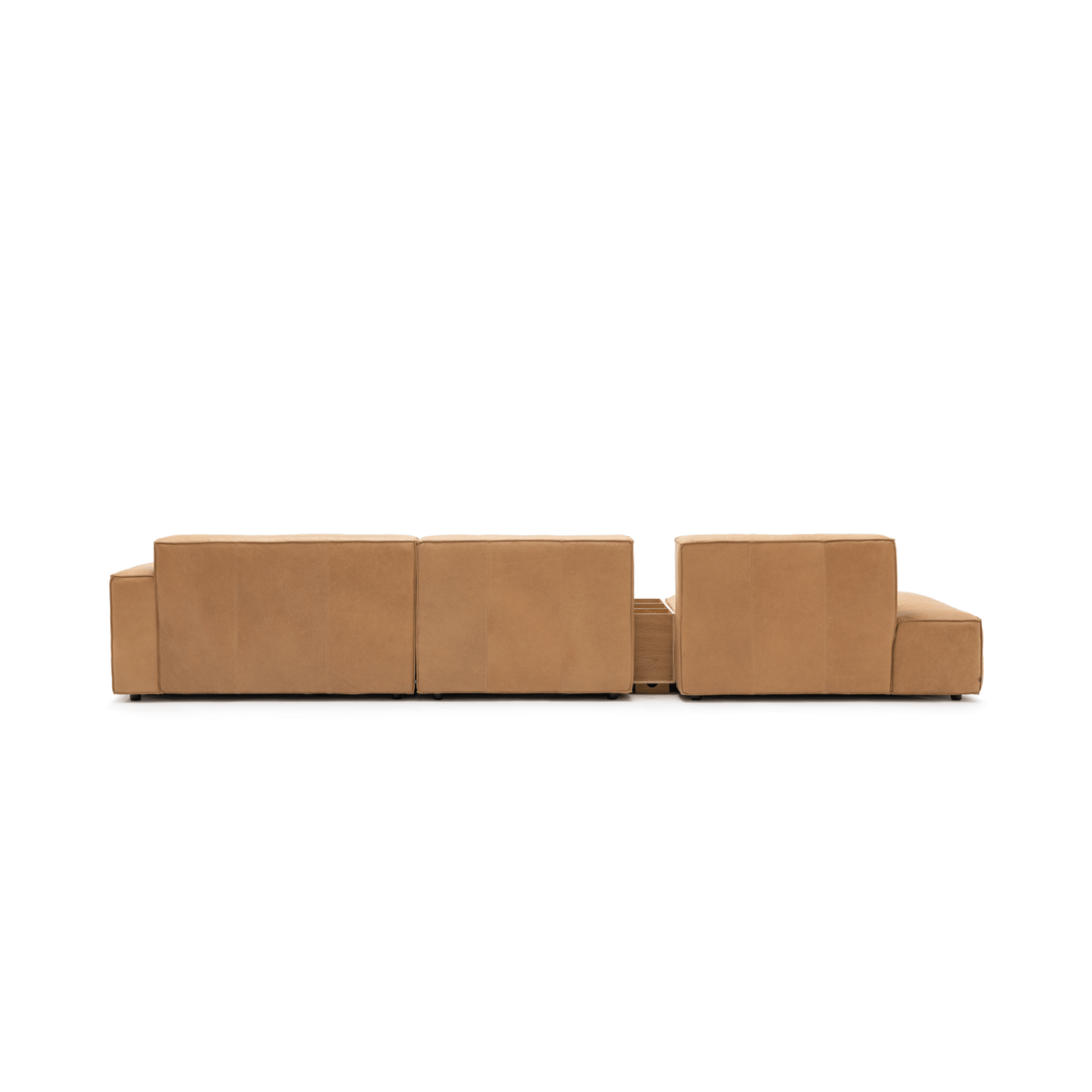 Baker Mega Lounge Sofa With Storage - Pecan Leather - Sectional Sofas Tolv Loom Collection Dubai