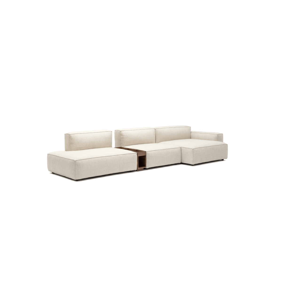 Baker Mega Lounge Sofa With Storage Table - Oatmeal - Modular Sofas Tolv Loom Collection Dubai