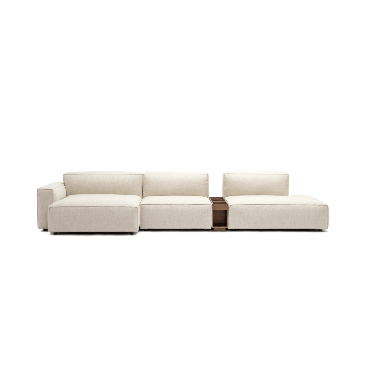 Baker Mega Lounge Sofa With Storage Table - Oatmeal - Modular Sofas Tolv Loom Collection Dubai