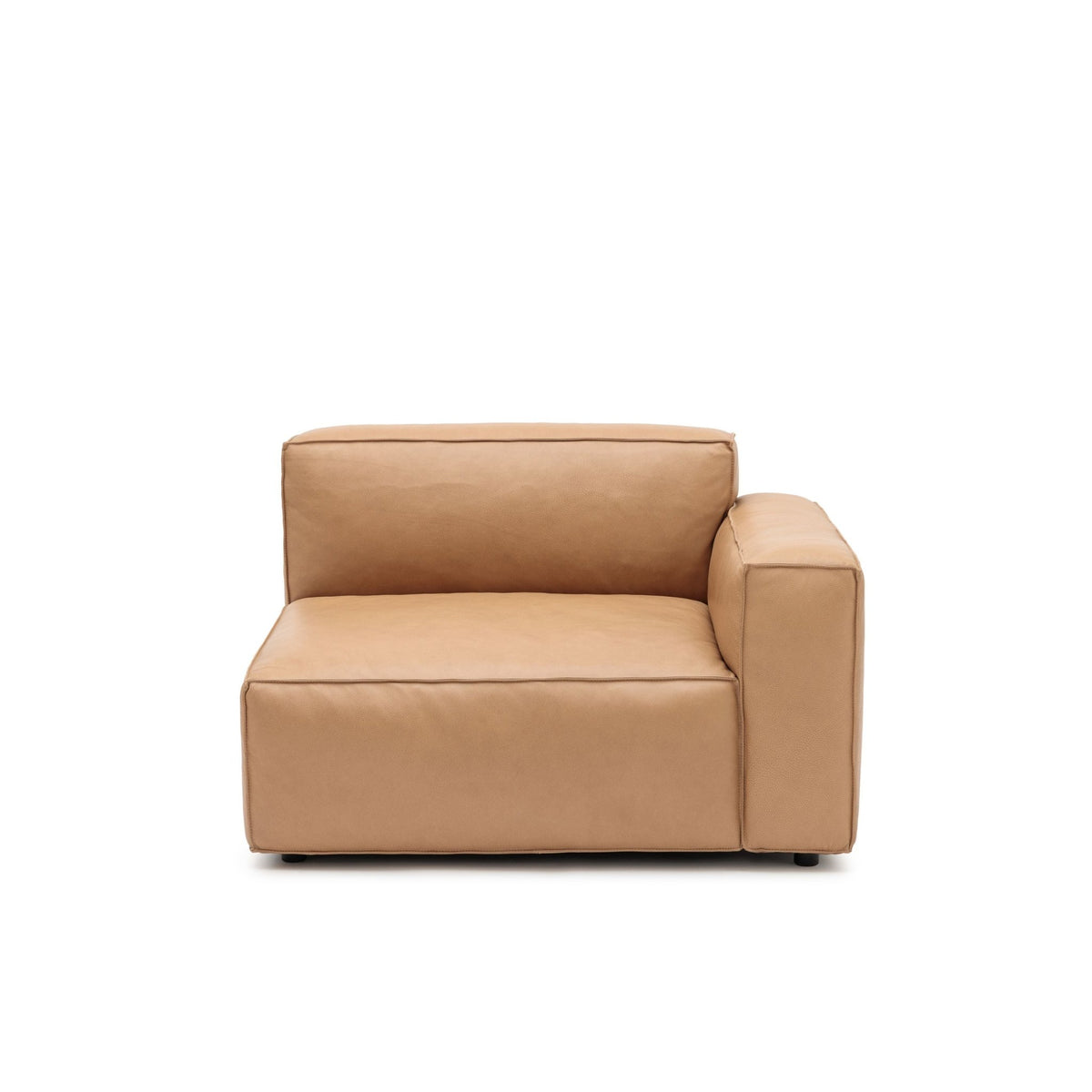 Baker Right Arm - Pecan Leather - Modular Sofas Tolv Loom Collection Dubai