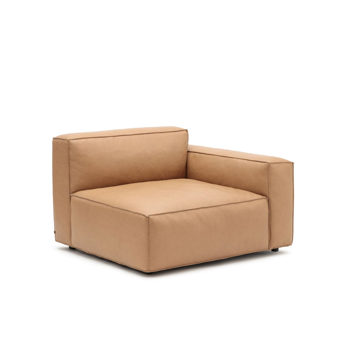 Baker Right Arm - Pecan Leather - Modular Sofas Tolv Loom Collection Dubai